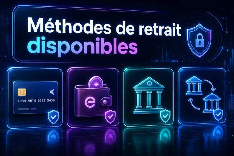 Méthodes de retrait disponibles